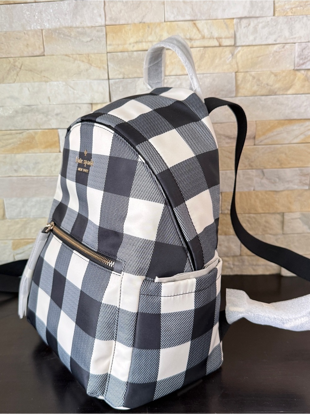 Bundle‼️ Kate Spade Chelsea Medium Backpack KC537 & KC646 Wallet Nylon Black - Picture 3 of 10